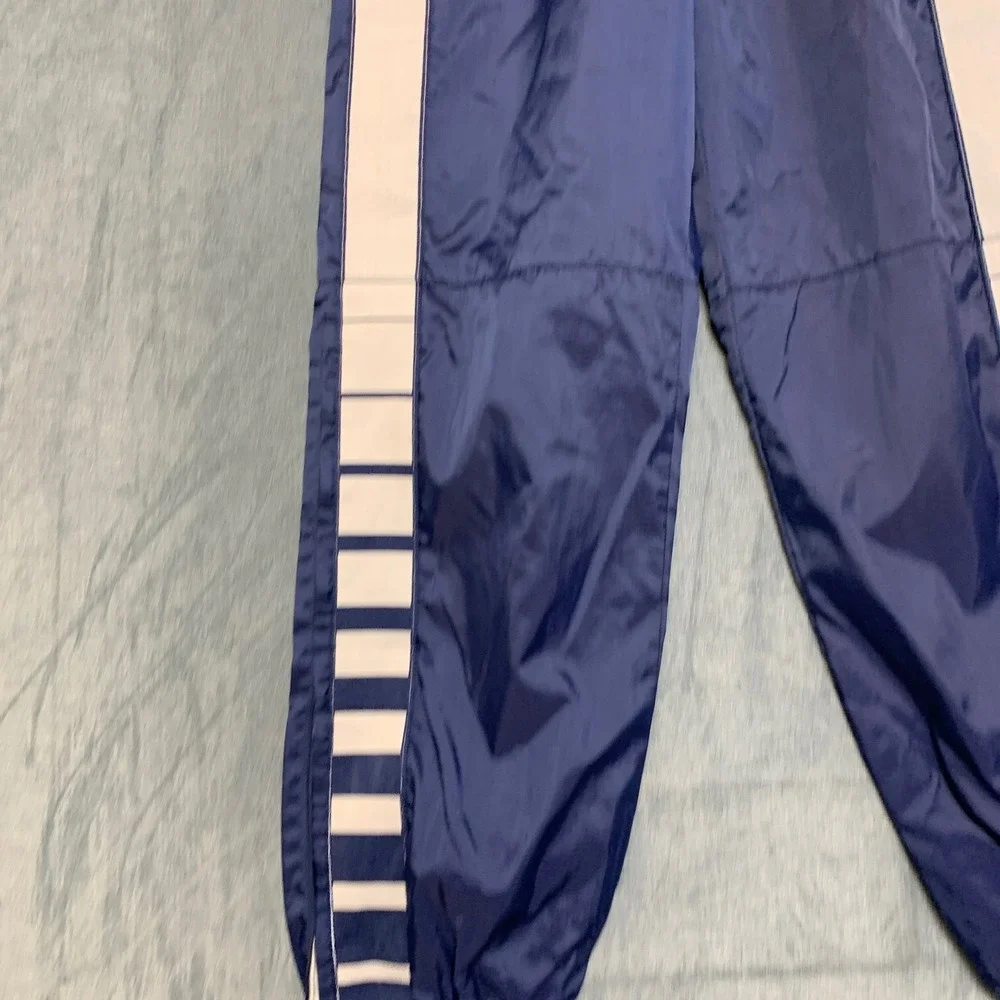 Adidas Jogger Pants Mens 28x29 Navy Blue Logo Drawstring Waist Performance Sport